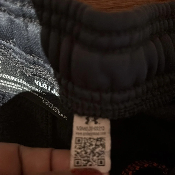 Under armour Loose Coupe fleece  grey logo jogger pants Sz S - Picture 6 of 11